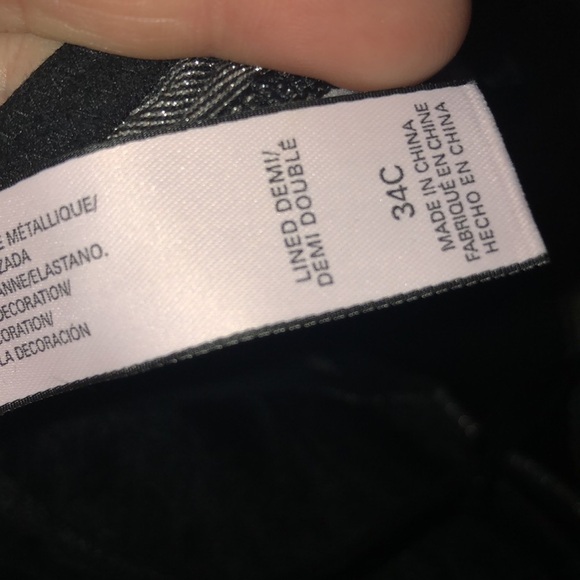 Victoria’s Secret sparkly bra lined denim bra size 34C everyday wear bra gray​​ - Picture 5 of 6